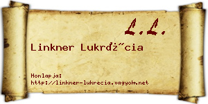 Linkner Lukrécia névjegykártya